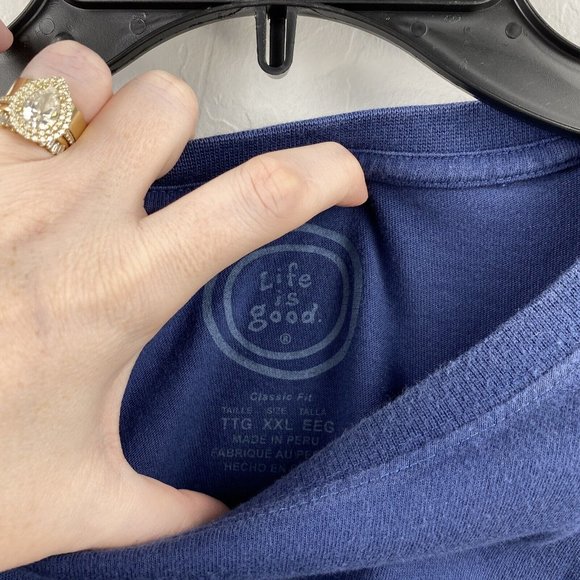 Life is Good T-shirt Mens XXL Go‎ 4th Graphic Blue Short Sleeve Crew Neck - Picture 6 of 11